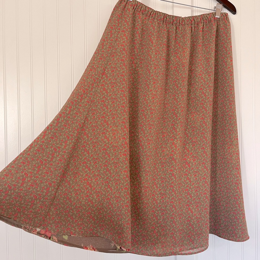 Brown Floral A-Line Maxi Skirt - Women's - Picture 7 of 12